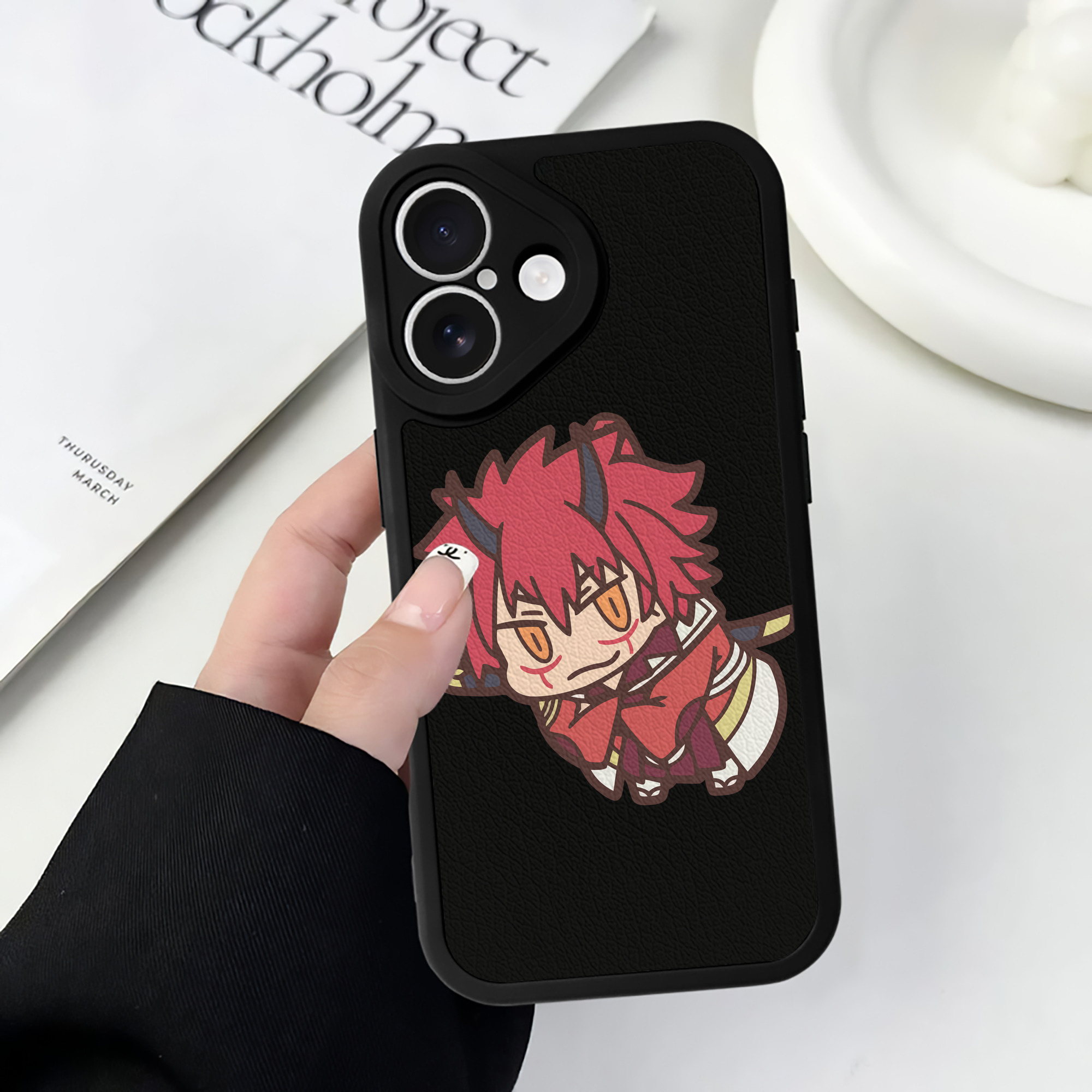 （画像用） 転スラ Regarding Reincarnated to Slime 【iPhone 16シリーズ対応】シリコンスマホケース（レザー調） 材質：シリコン